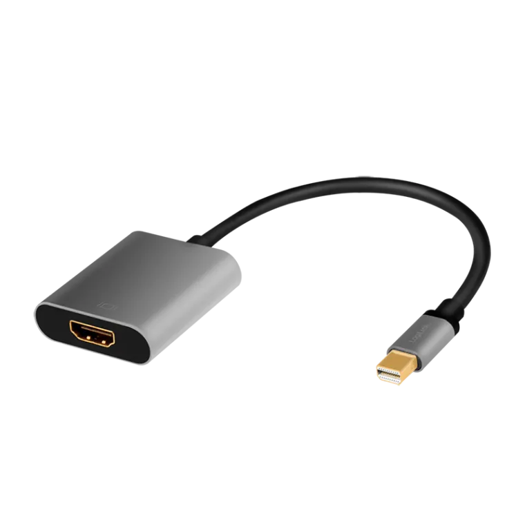 DisplayPort-Adapter, mDP/M zu HDMI/F,4K/60Hz,Alu,schwarz/grau, 0,15 m