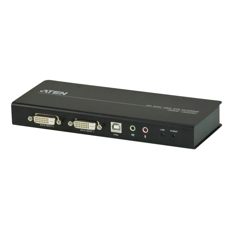 KVM Verlängerung USB Dual View DVI KVM mit Audio und RS232 (60 m)
