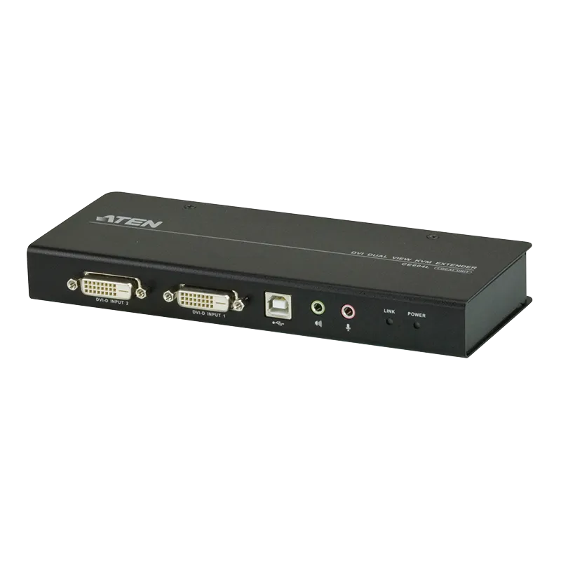 KVM Verlängerung USB Dual View DVI KVM mit Audio und RS232 (60 m)