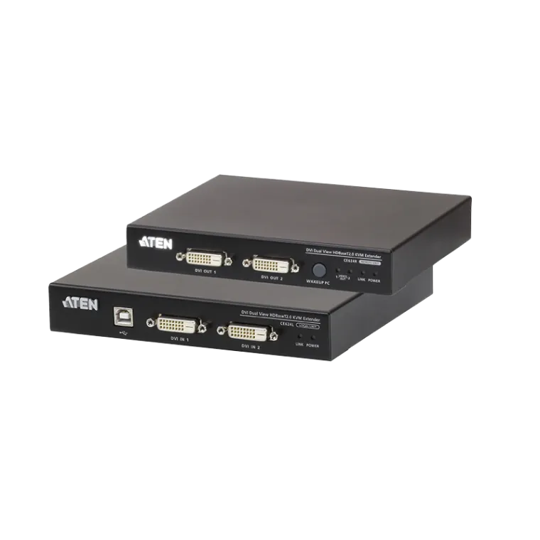 USB DVI Dual-Anzeige HDBaseT 2.0 KVM Extender (1920 x 1200