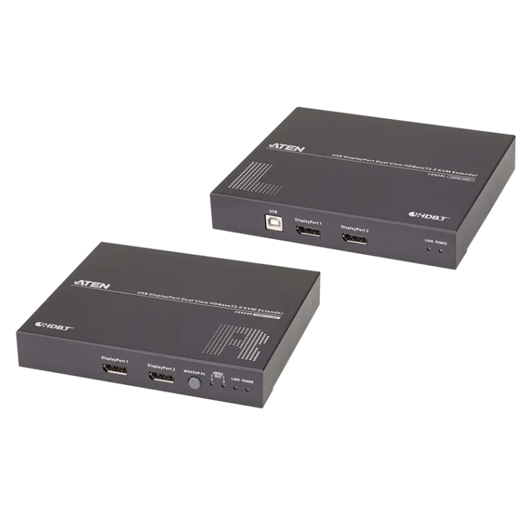USB DisplayPort Dual-Anzeige HDBaseT 2.0 KVM Extender (4K bei 100 m)
