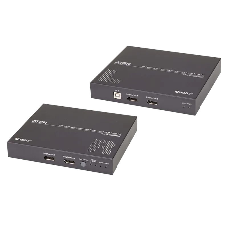 USB DisplayPort Dual-Anzeige HDBaseT 2.0 KVM Extender (4K bei 100 m)