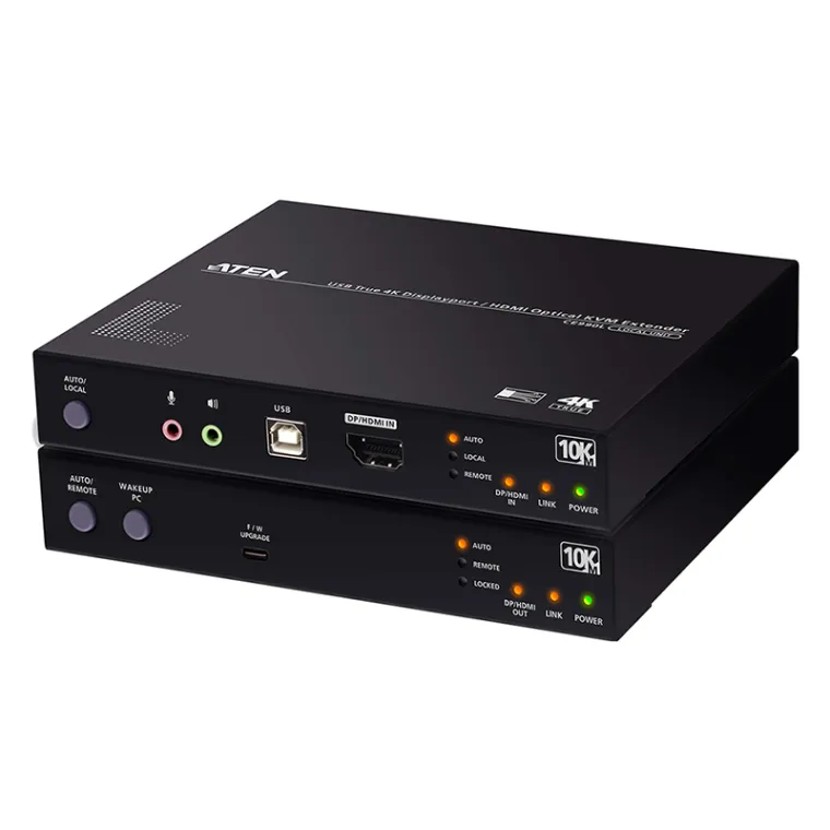 USB True 4K DisplayPort/HDMI Optischer KVM Extender
