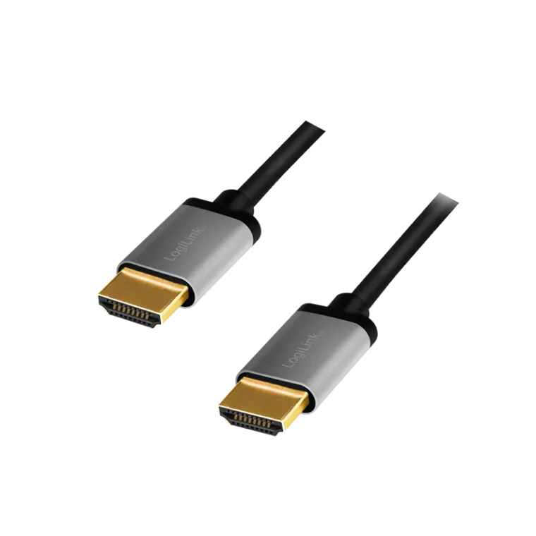 HDMI-Kabel, A/M zu A/M, 4K/60 Hz, Alu, schwarz/grau, 1 m