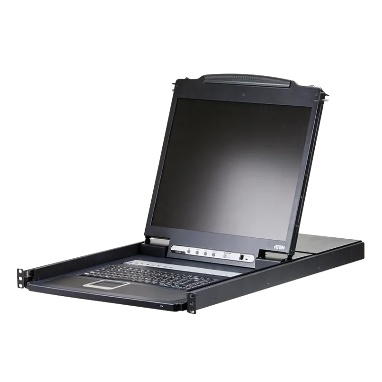 LCD Konsole 19" mit KVM Switch 8-Port USB - PS/2 VGA
