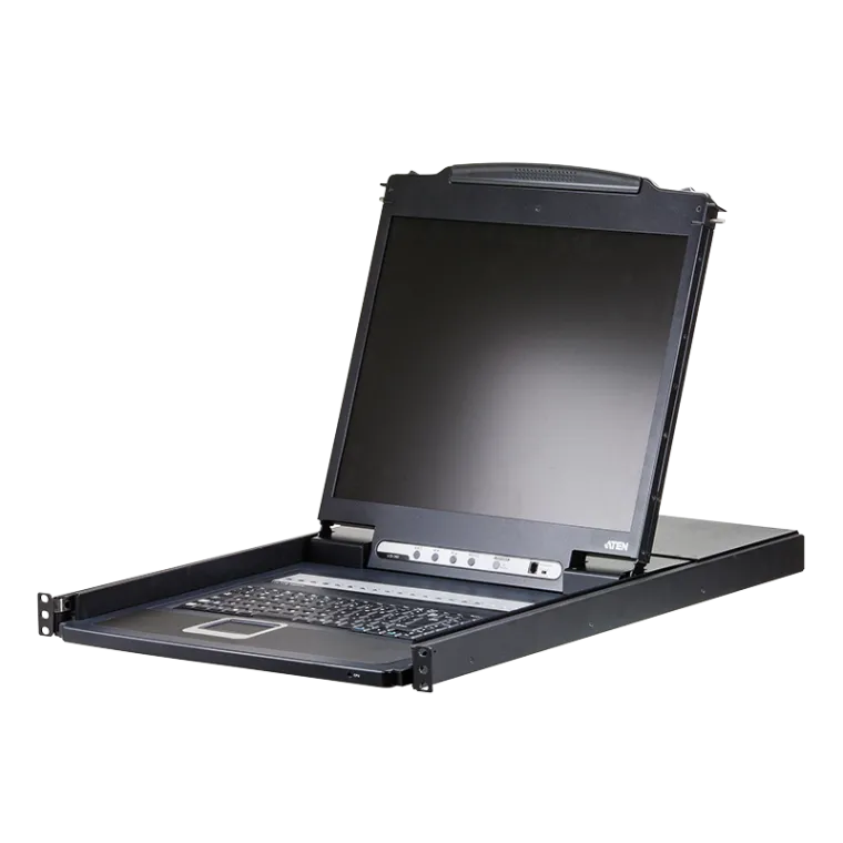 LCD Konsole 19" mit KVM Switch 16-Port USB - PS/2 VGA