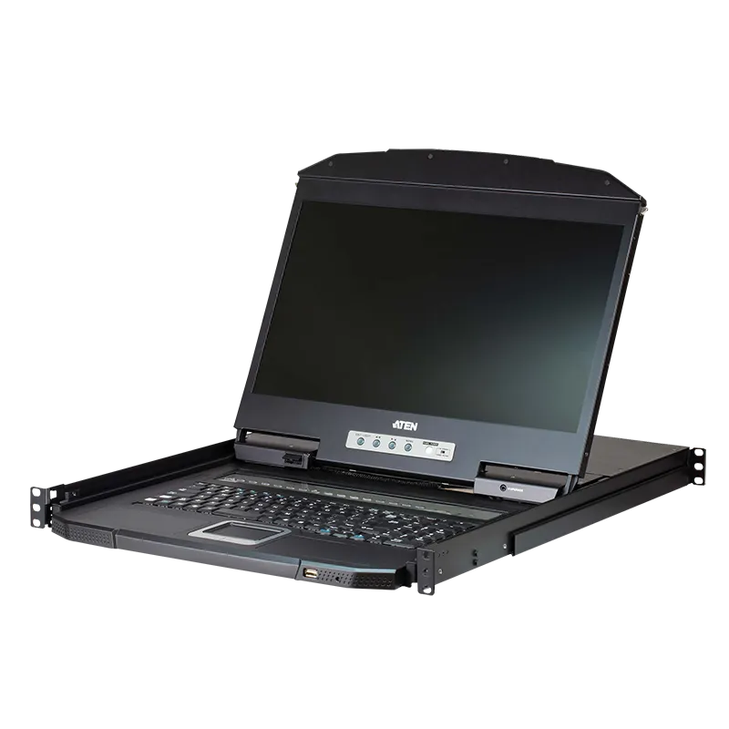 KVM Switch 8-Port, 2-USB - PS/2 VGA, LCD Monitor