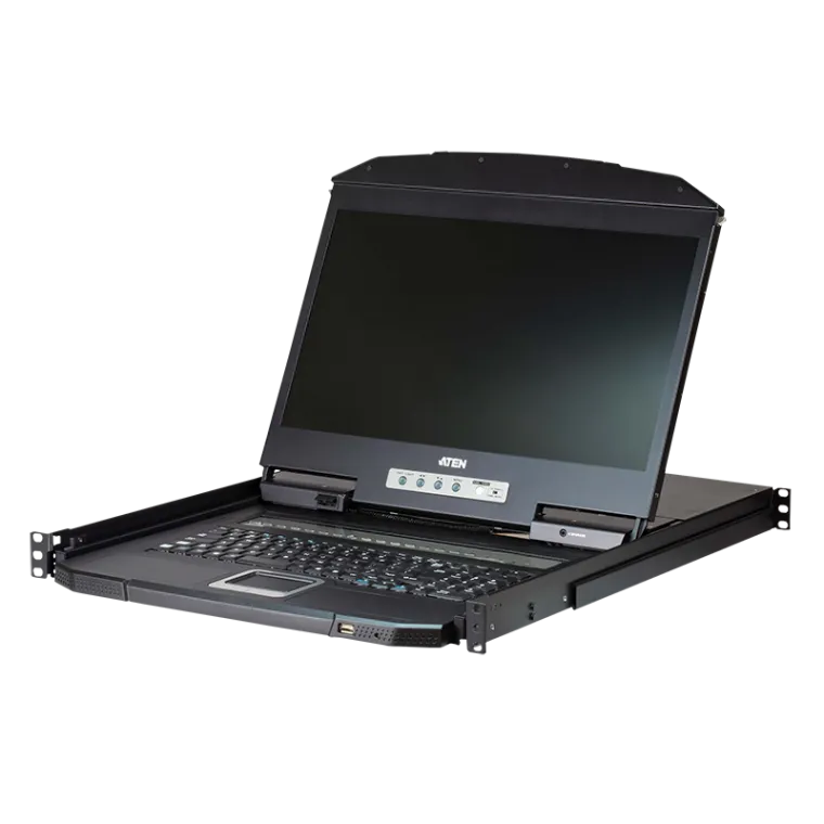 KVM Switch 16-Port, 2-USB - PS/2 VGA, LCD Monitor