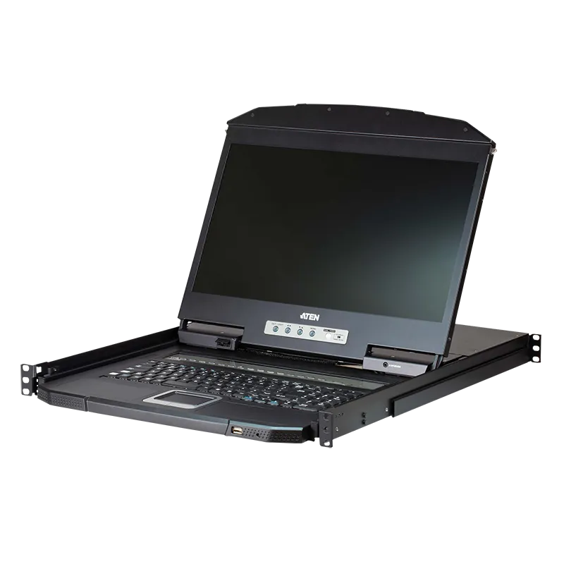 KVM Switch 16-Port, 2-USB - PS/2 VGA, LCD Monitor