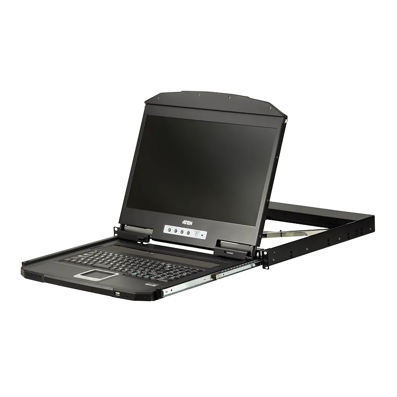 1U Single Rail Breitbild LCD Konsole (USB/HDMI) 1366x768