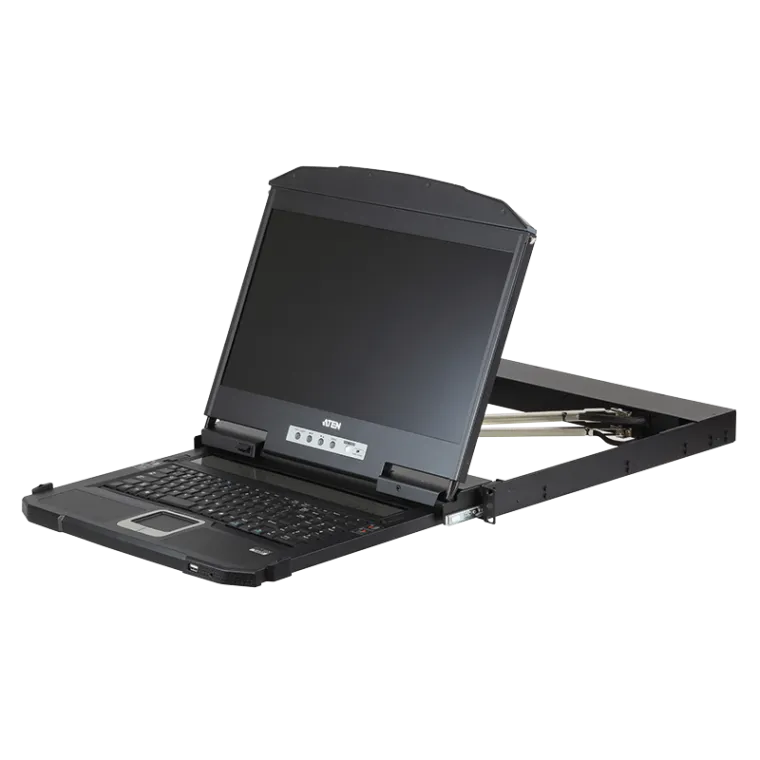 LCD Konsole, 19", kurze Tiefe, Dual Rail, Full HD