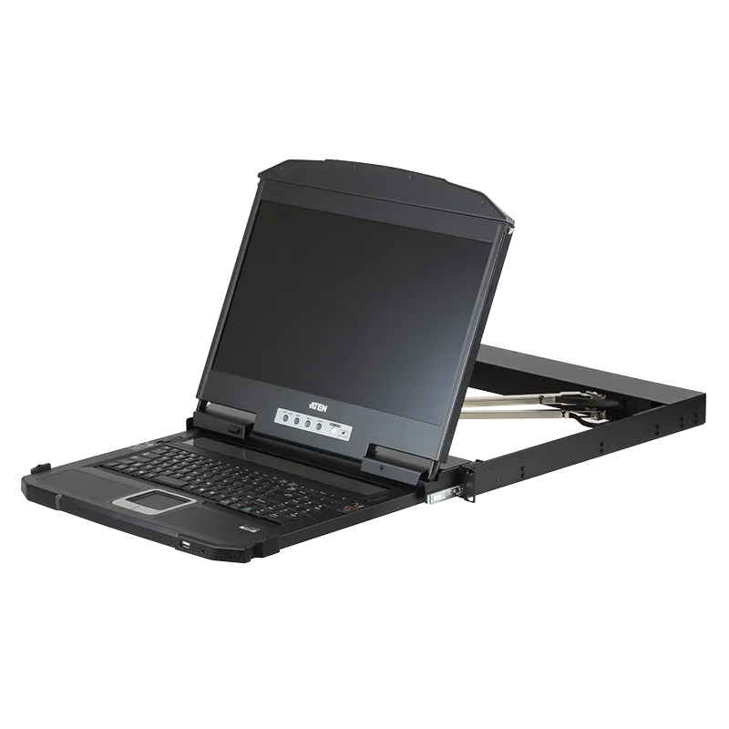 LCD Konsole, 19", kurze Tiefe, Dual Rail, Full HD