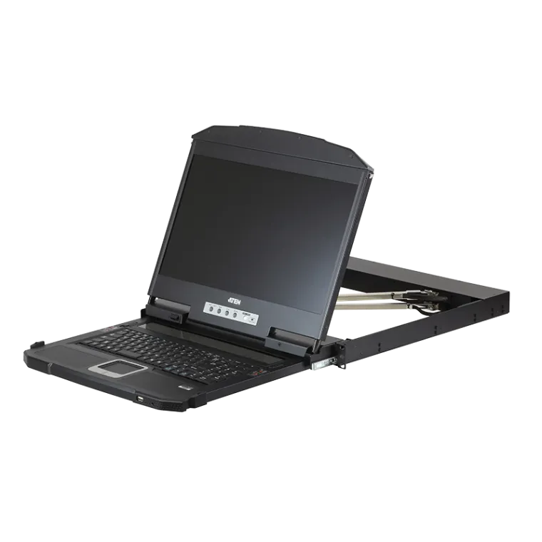 1U Dual Rail LCD Konsole 1366x768