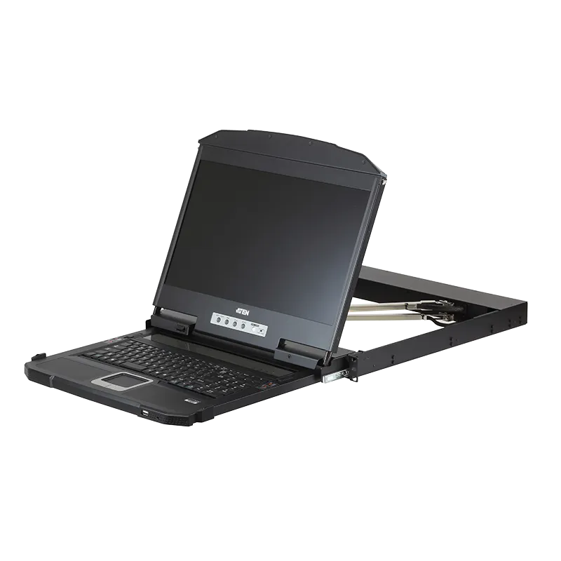 1U Dual Rail LCD Konsole 1366x768