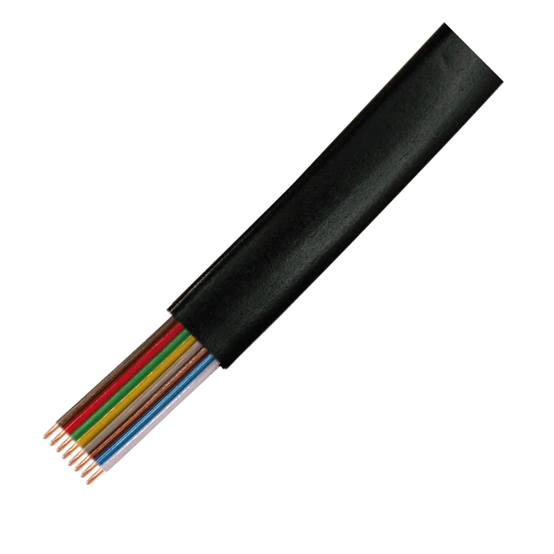 Telefonkabel flach, 8-adrig, Schwarz, 100 m