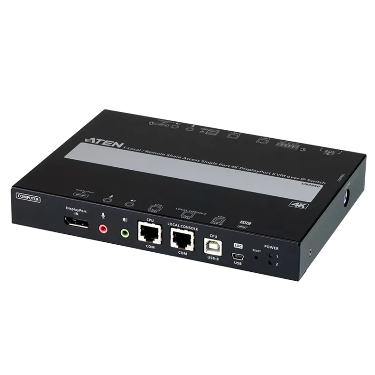 1-Local/Remote Share Access Einzelport 4K DisplayPort KVM over IP Switch