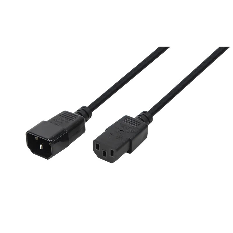 Netzkabelverlängerung, IEC C14 zu IEC C13, schwarz, 1,8 m