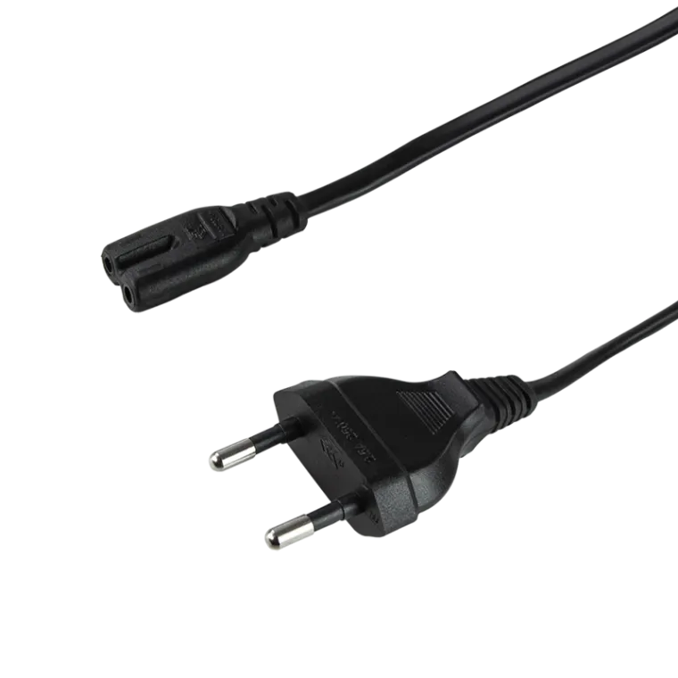 Netzkabel, CEE7/16 zu IEC C7, schwarz, 1,8 m