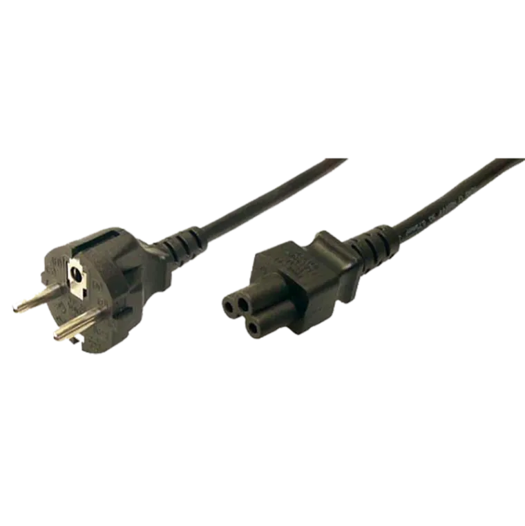 Netzkabel, CEE7/7 zu IEC C5, schwarz, 1,8 m