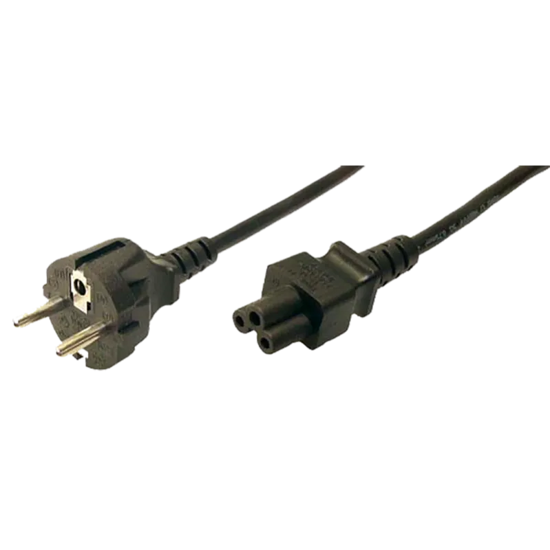 Netzkabel, CEE7/7 zu IEC C5, schwarz, 1,8 m