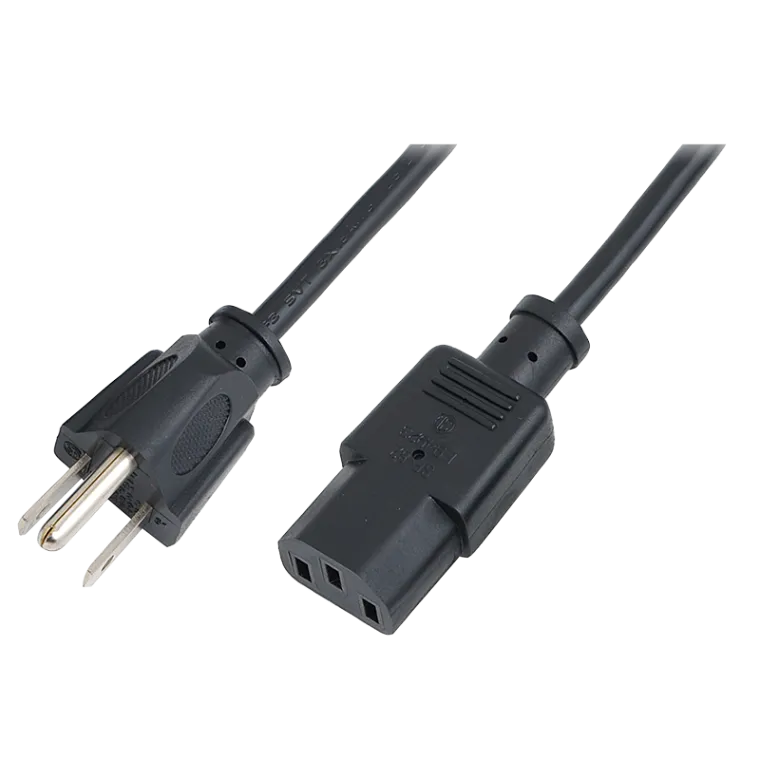 Netzkabel, NEMA 5-15P (US) zu IEC C13, schwarz, 1,8 m