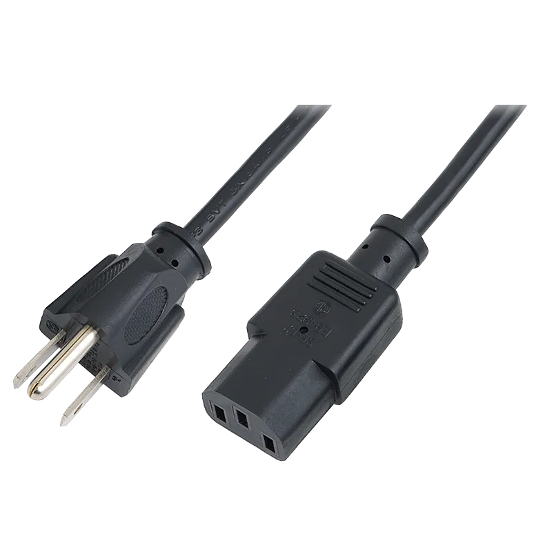 Netzkabel, NEMA 5-15P (US) zu IEC C13, schwarz, 1,8 m