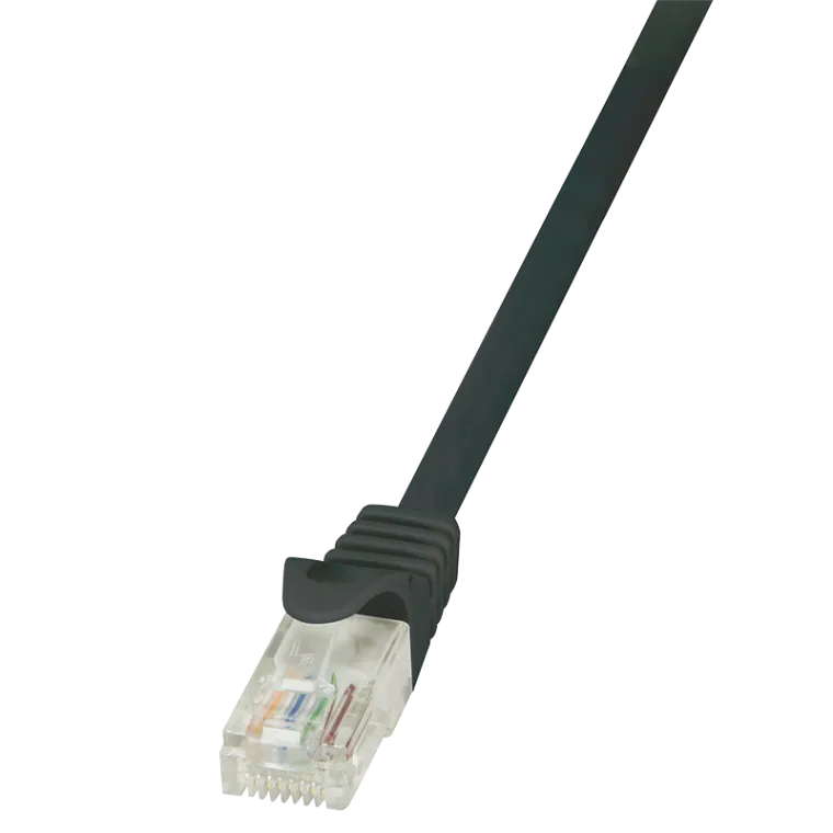 Patchkabel EconLine, Cat.5e, U/UTP, Schwarz, 0,25 m