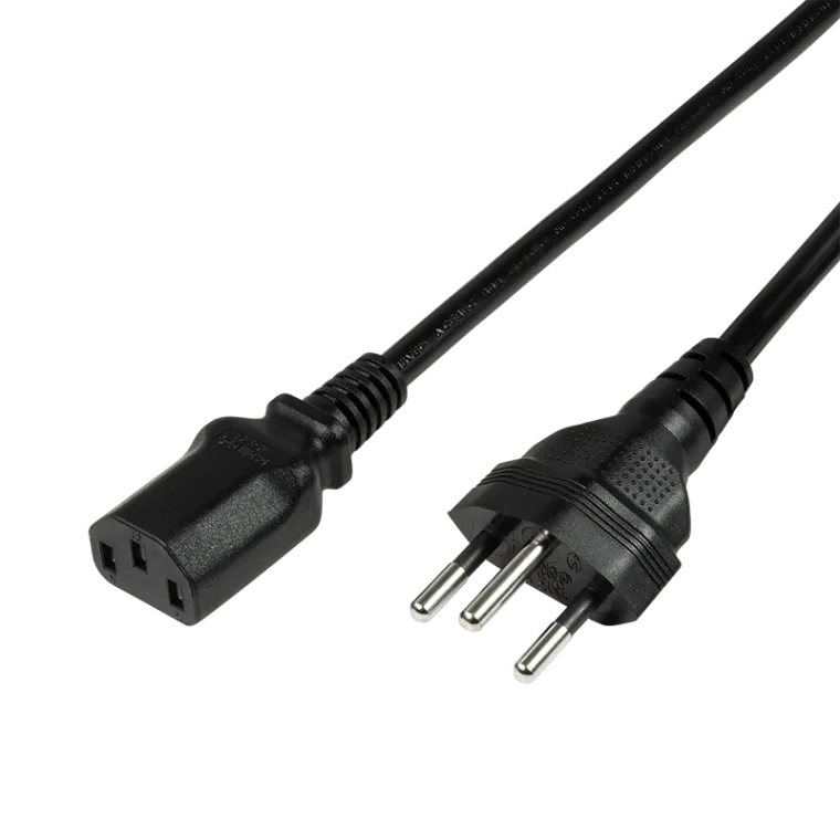 Netzkabel, SEV1011 (CH) zu IEC C13, schwarz, 1,8 m