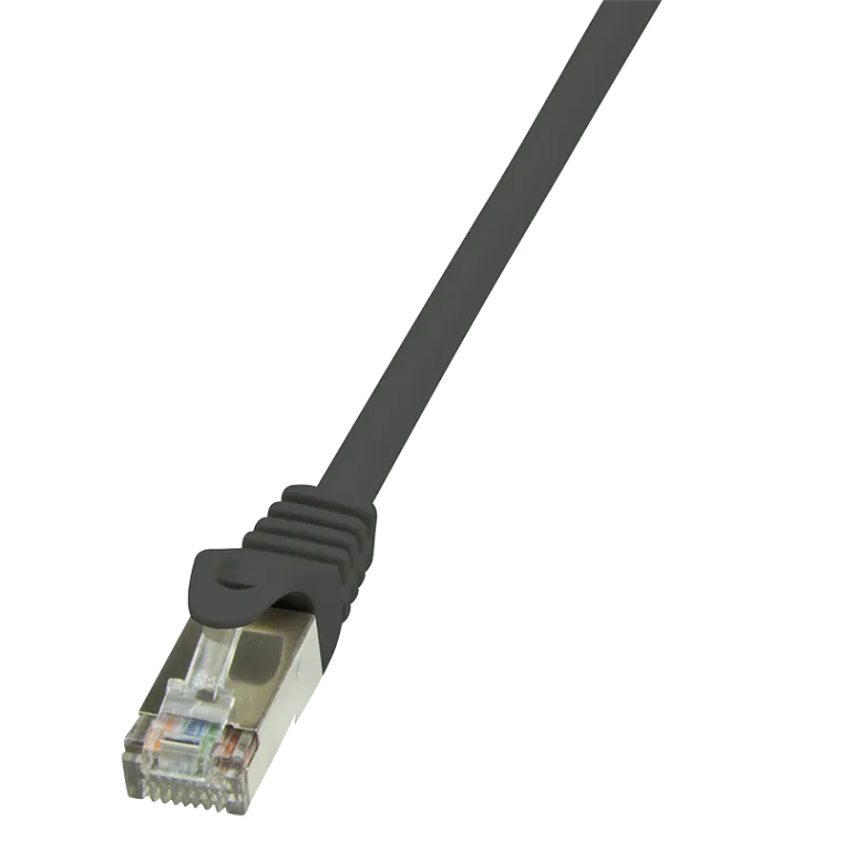 Patchkabel EconLine, Cat.5e, F/UTP, Schwarz, 0,5 m