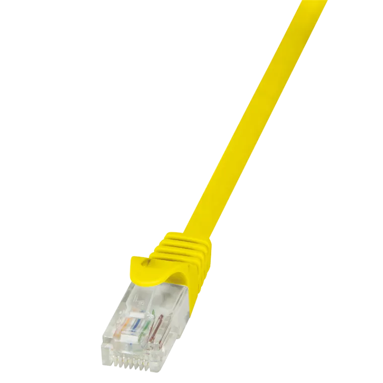 Patchkabel EconLine, Cat.5e, U/UTP, Gelb, 0,5 m