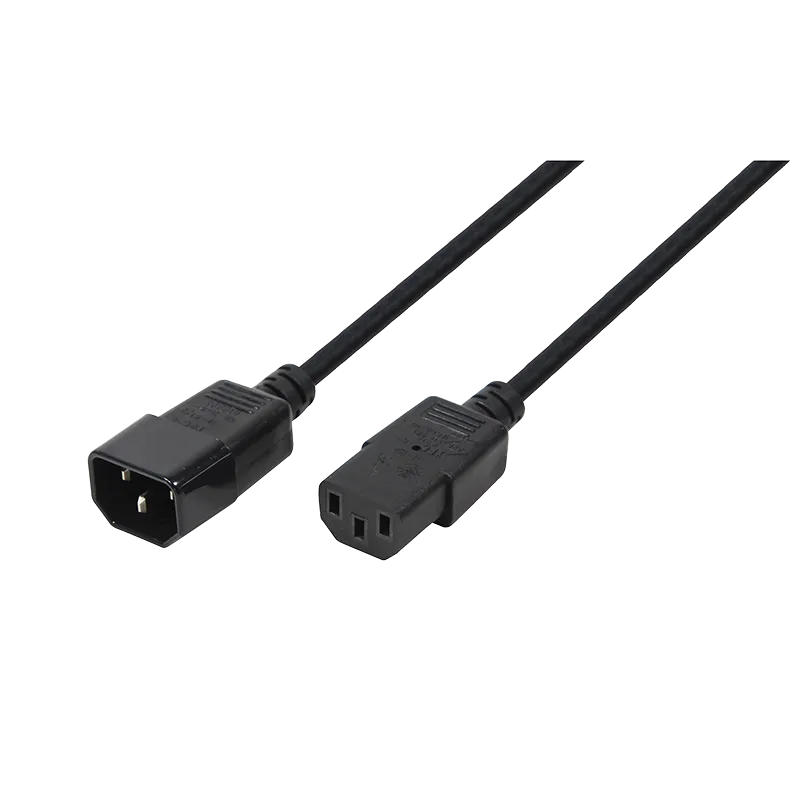 Netzkabelverlängerung, IEC C14 zu IEC C13, schwarz, 3 m