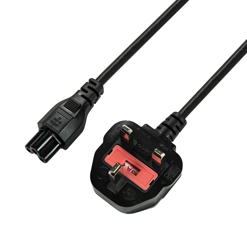 Netzkabel, BS 1363 (UK) zu IEC C5, schwarz, 1,8 m