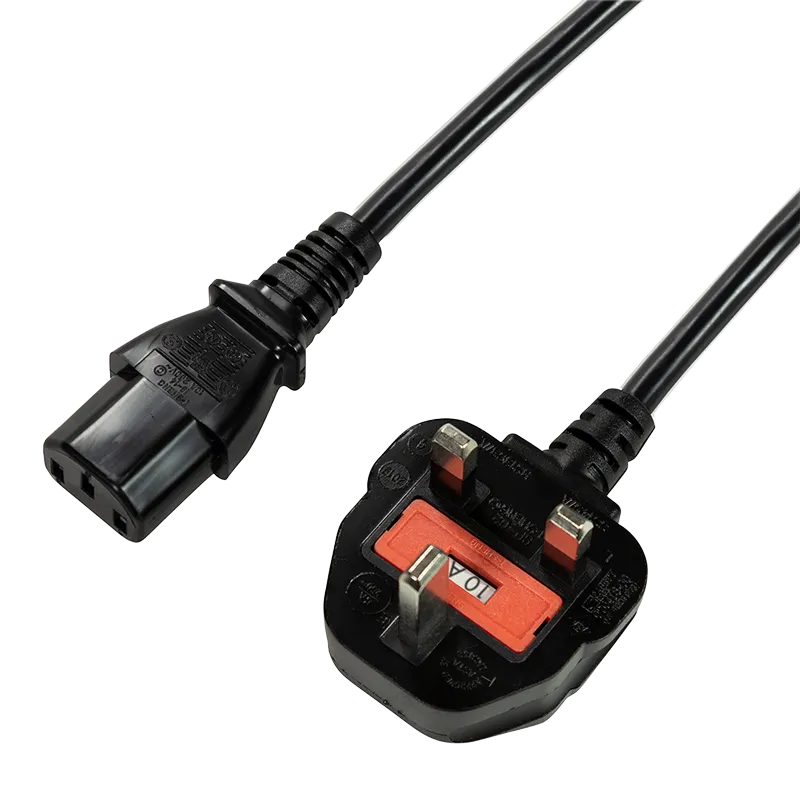 Netzkabel, BS 1363 (UK) zu IEC C13, schwarz, 1,8 m