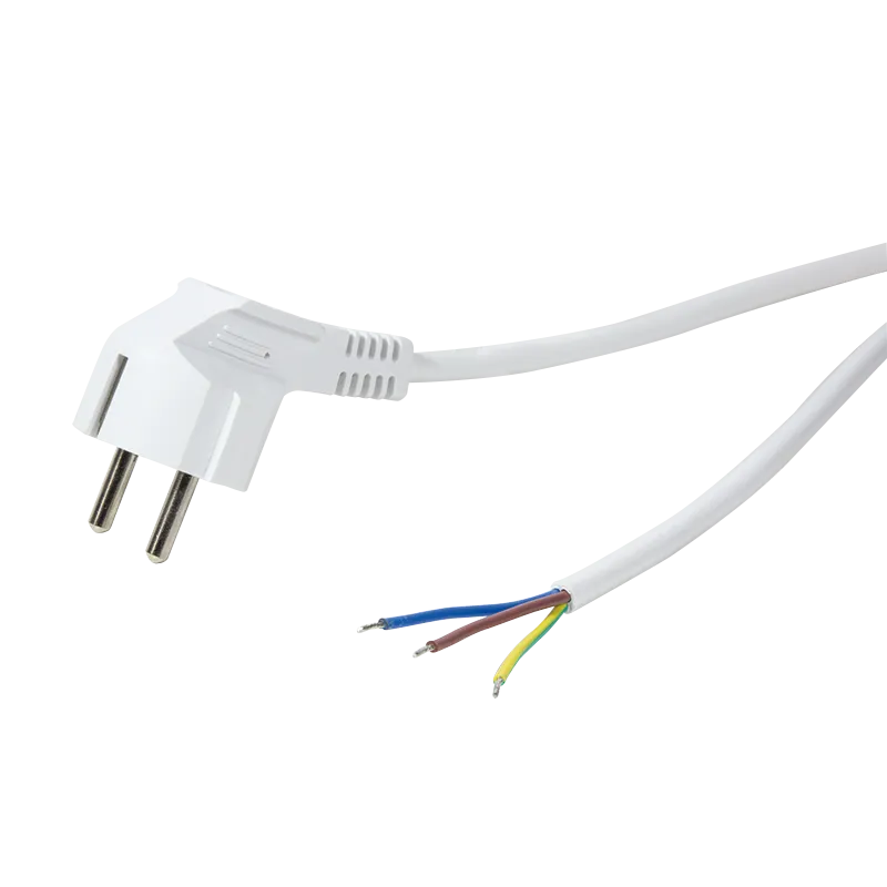 Netzkabel, CEE7/7 (90°) zu offenem Kabelende, weiß, 1,5 m