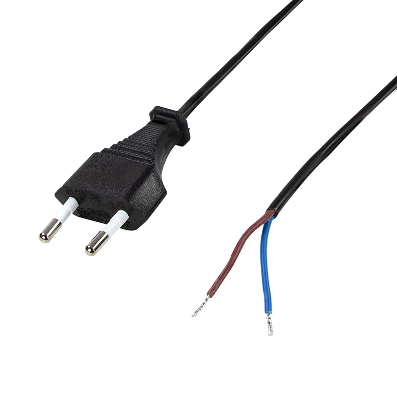 Netzkabel, CEE7/16 zu offenem Kabelende, schwarz, 1,5 m