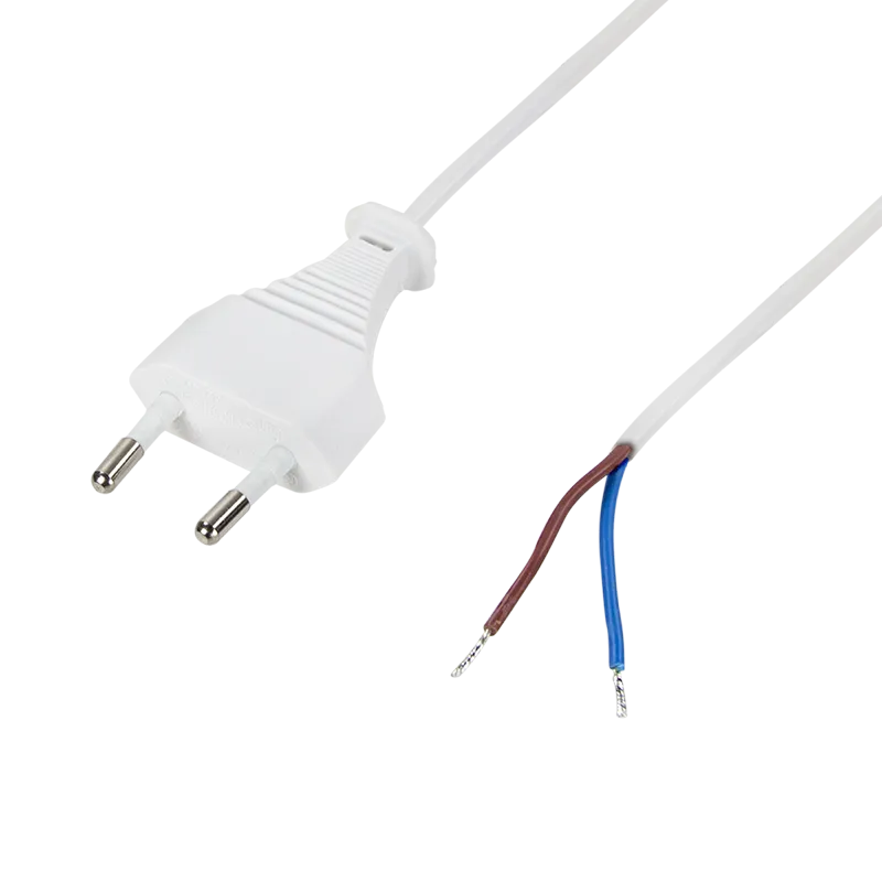 Netzkabel, CEE7/16 zu offenem Kabelende, weiß, 1,5 m