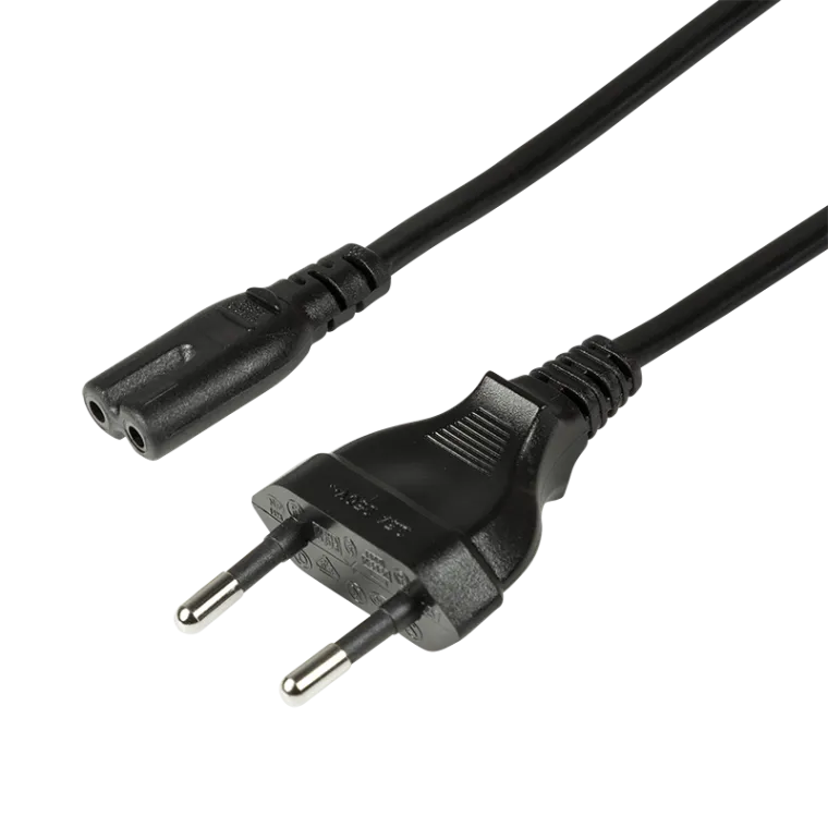 Netzkabel, CEE7/16 zu IEC C7, schwarz, 3 m