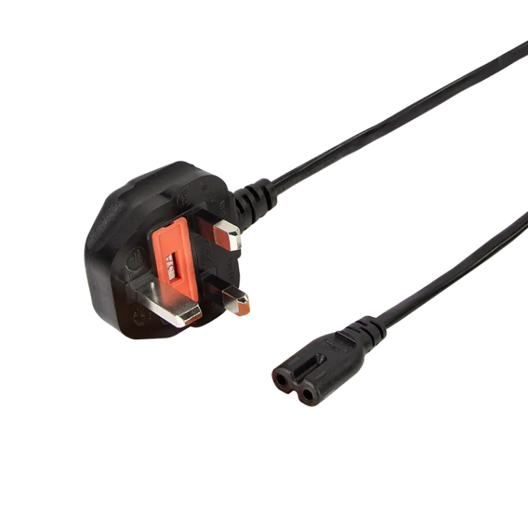 Netzkabel, BS 1363 (UK) zu IEC C7, schwarz, 1,8 m