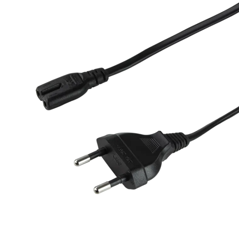 Netzkabel, CEE7/16 zu IEC C7, schwarz, 5 m