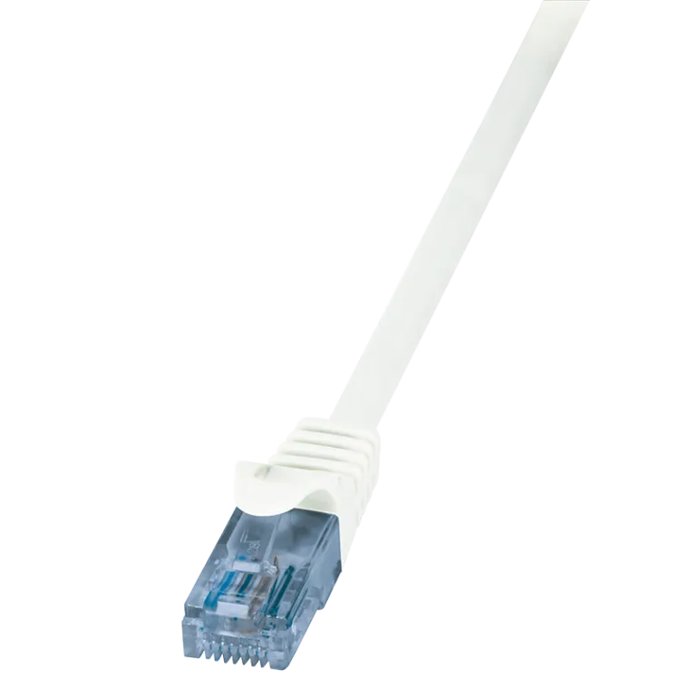 Patchkabel EconLine, Cat.6A, U/UTP, Weiß, 1 m