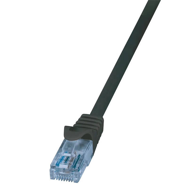 Patchkabel EconLine, Cat.6A, U/UTP, Schwarz, 2 m