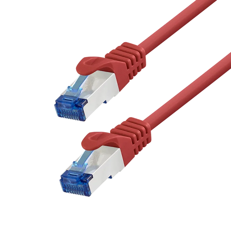 Cat.6A Patchkabel, CCA S/FTP LSZH, rot, 1,00 m, EconLine