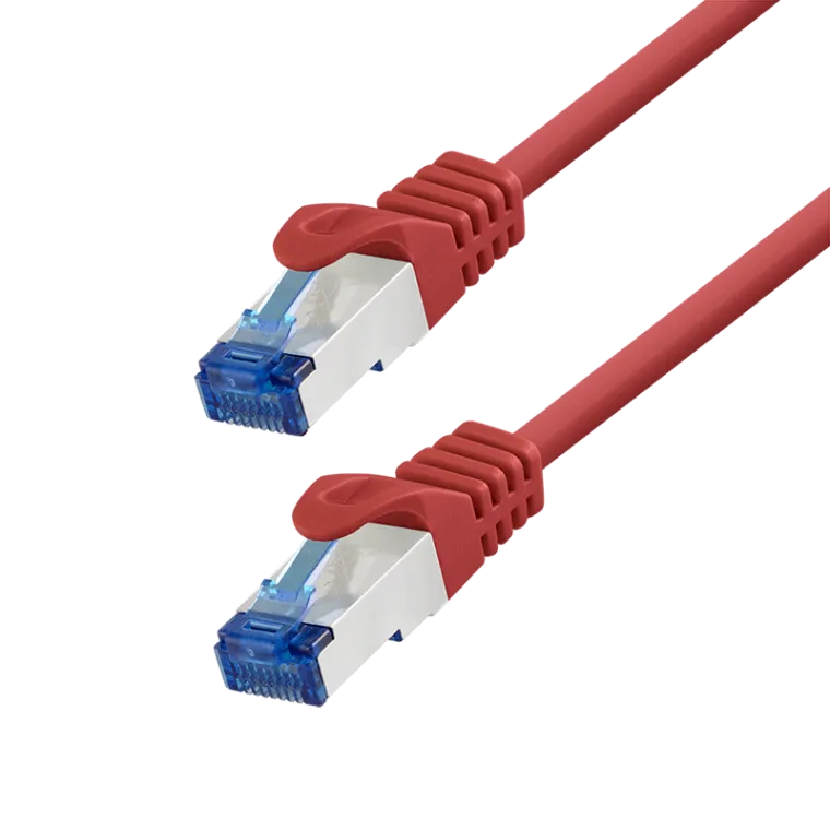 Cat.6A Patchkabel, CCA S/FTP LSZH, rot, 5,00 m, EconLine