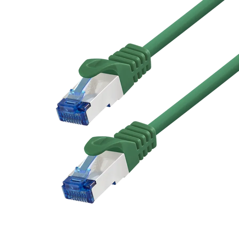 Cat.6A Patchkabel, CCA S/FTP LSZH, grün, 15 m, EconLine