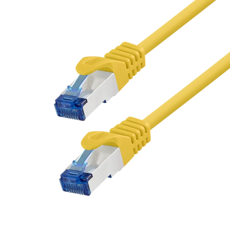 Cat.6A Patchkabel, CCA S/FTP LSZH, gelb, 15 m, EconLine