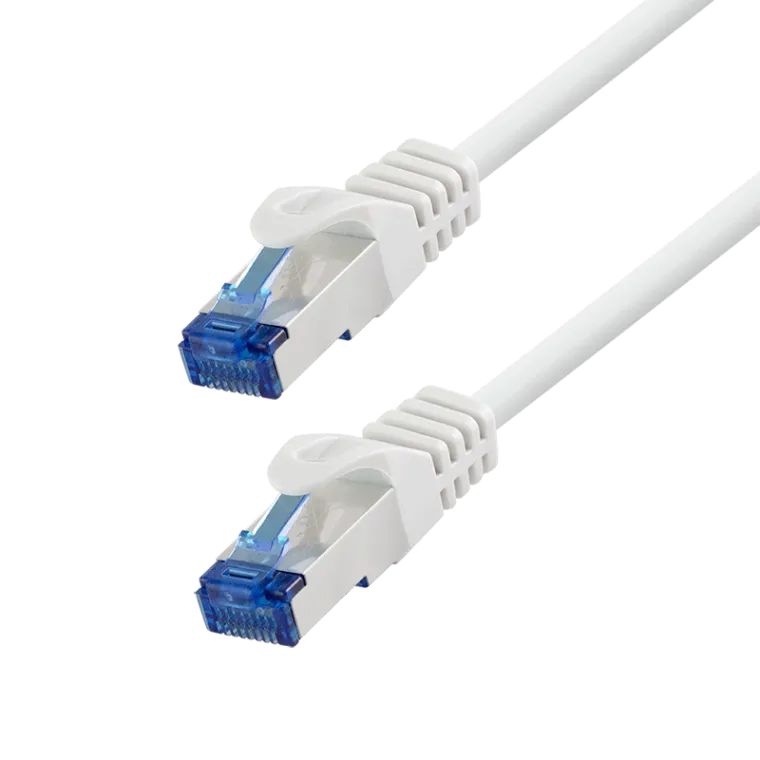 Cat.6A Patchkabel, CCA S/FTP LSZH, weiß, 20 m, EconLine