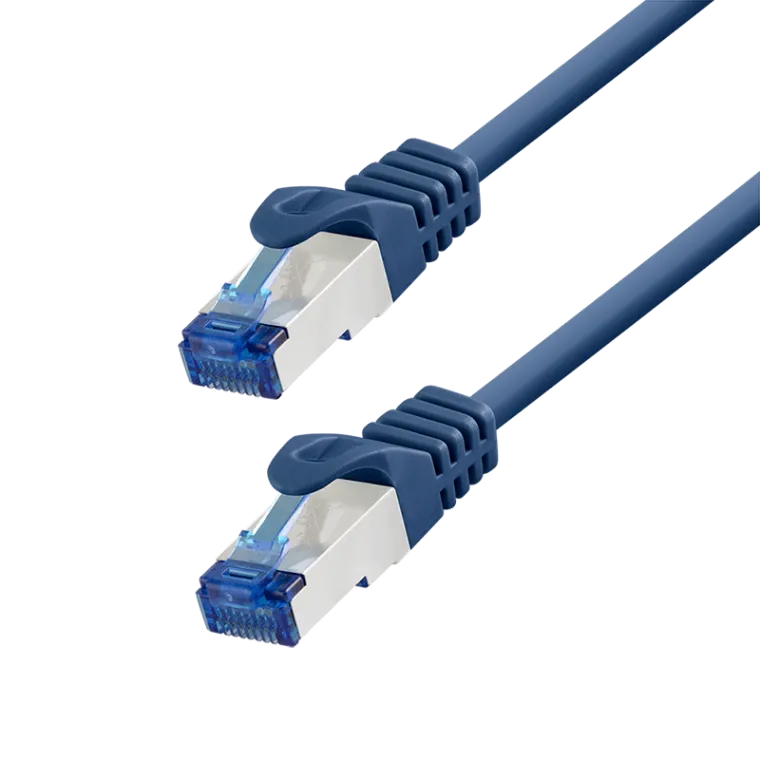 Cat.6A Patchkabel, CCA S/FTP LSZH, blau, 20 m, EconLine