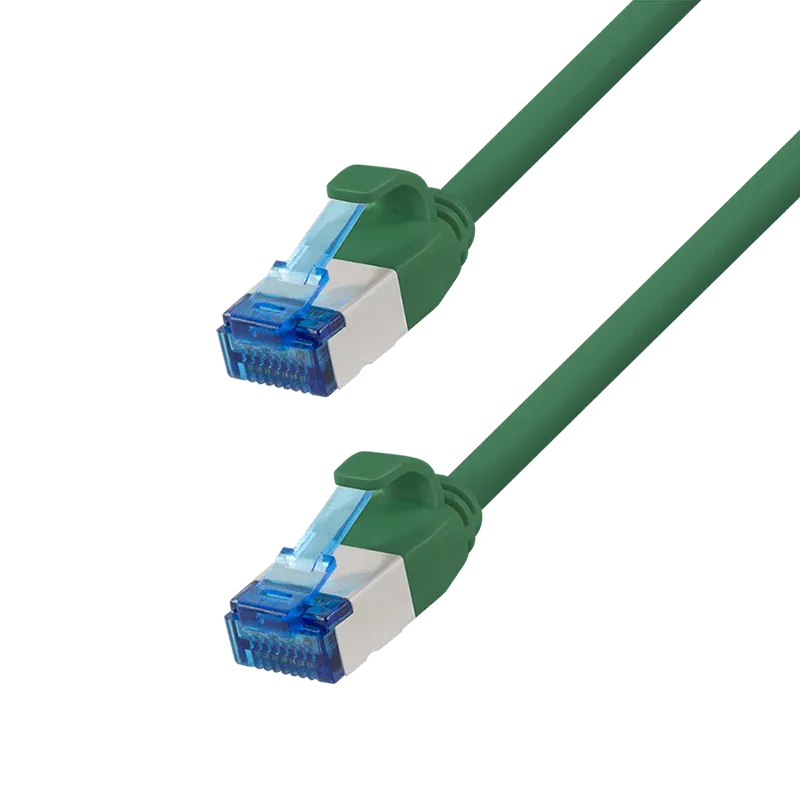 Cat.6A Patchkabel, SLIM S/FTP LSZH, grün, 7,50 m, SlimLine