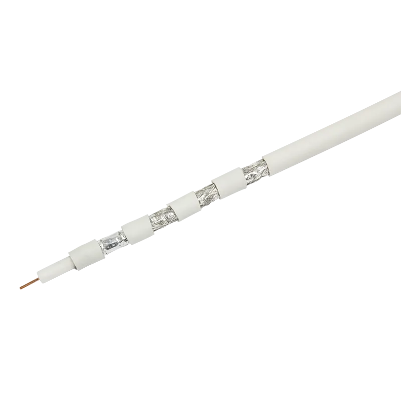 TV/SAT-Koaxial-Rohkabel, CCS, 120 dB, 4x geschirmt, weiß, 100 m