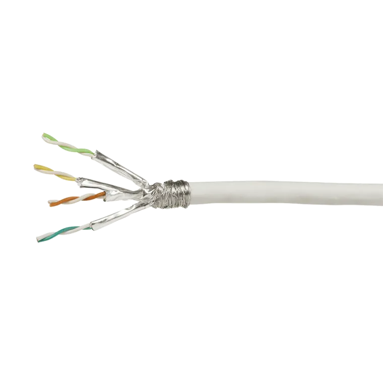 CAT6 CCA Verlegekabel EconLine, S/FTP, Weiß, 100 m
